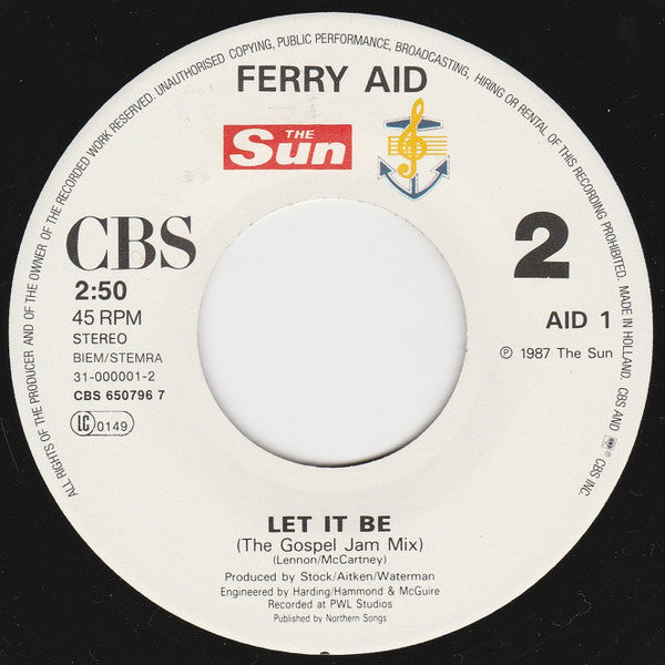 Ferry Aid : Let It Be (7", Single)