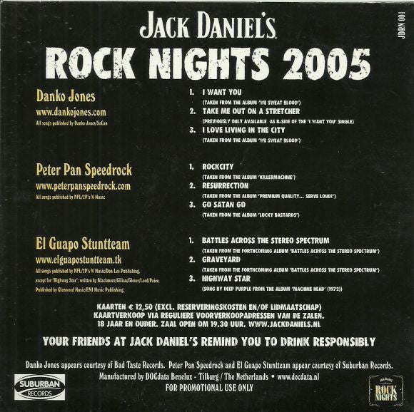 Various : Jack Daniel's Rock Nights 2005 (CD, Comp, Promo)