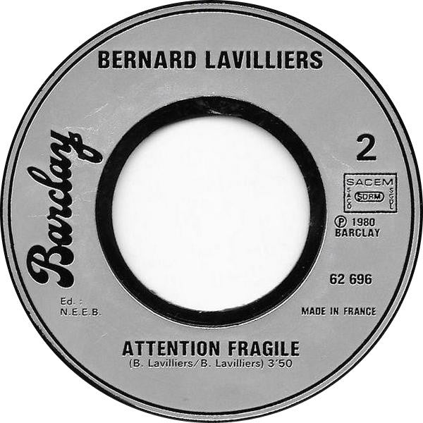 Bernard Lavilliers : Stand The Ghetto (7")