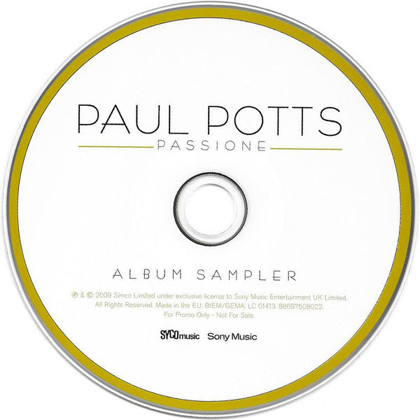 Paul Potts (2) : Passione (Album Sampler) (CD, Promo, Smplr)