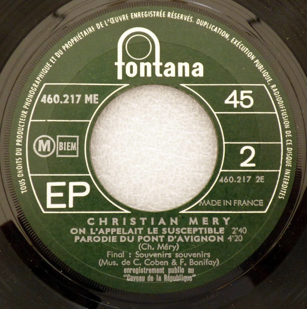 Christian Méry : Mon Cousin Le Boxeur (7", EP)