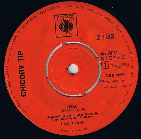Chicory Tip : I.O.U. (7", Single)