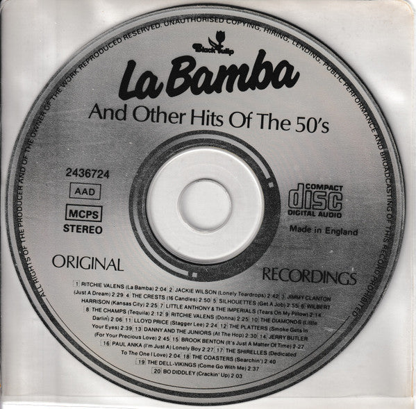Various : La Bamba (And Other Hits Of The 50's) (CD, Comp)