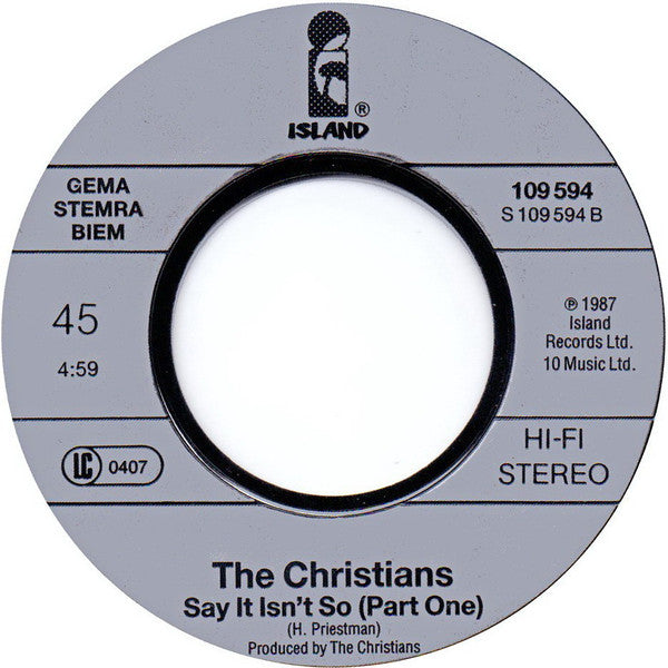 The Christians : Ideal World (Remix) (7", Single)