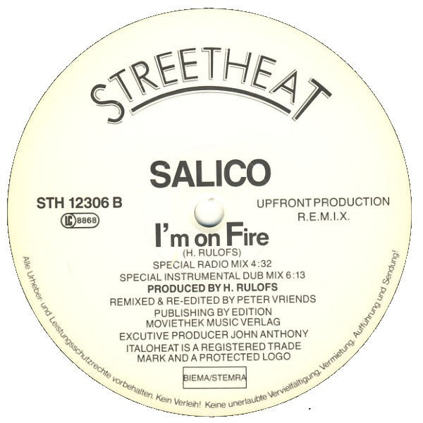 Salico : I'm On Fire (12")