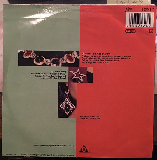 Five Star : Treat Me Like A Lady (7", Single)