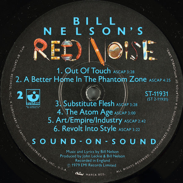 Bill Nelson's Red Noise* : Sound On Sound (LP, Album, Win)