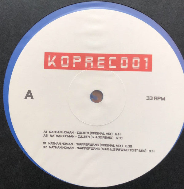Nathan Homan : KOPREC001 (12", EP)