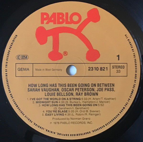 Sarah Vaughan : How Long Has This Been Going On? (LP, Album)