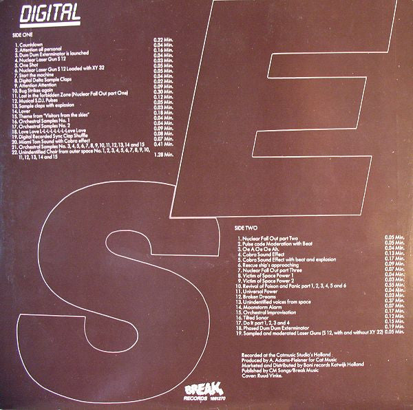 Adams & Fleisner : Digital Space Effects Volume 3 (Fix Your Own Space Mix !) (12")