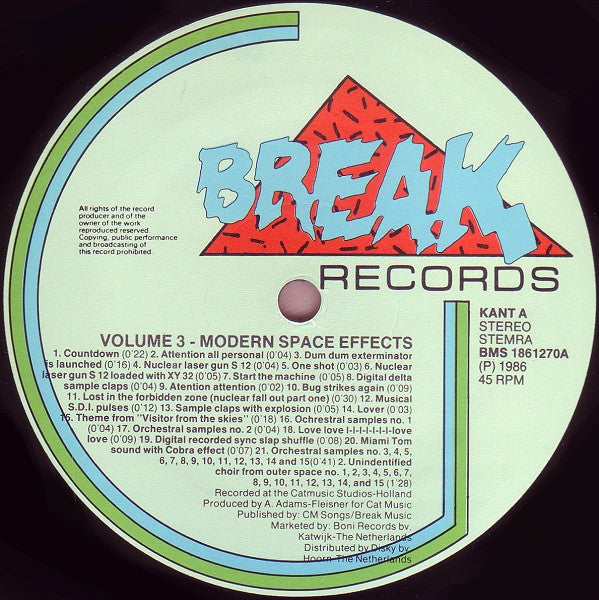 Adams & Fleisner : Digital Space Effects Volume 3 (Fix Your Own Space Mix !) (12")