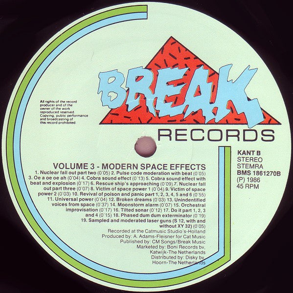 Adams & Fleisner : Digital Space Effects Volume 3 (Fix Your Own Space Mix !) (12")