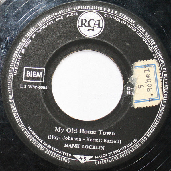 Hank Locklin : Please Help Me, I'm Falling (7", Single, Jukebox)