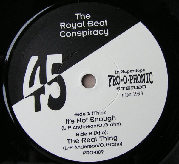 The Royal Beat Conspiracy : It's Not Enough (7", Single)