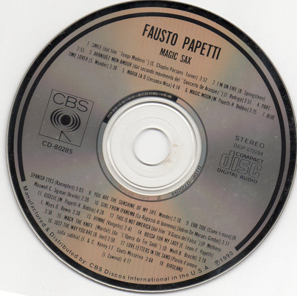 Fausto Papetti : Magic Sax (CD, Album, RP)