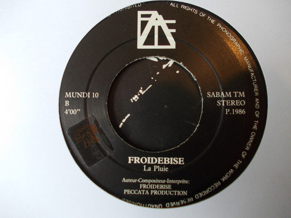 Jean-Pierre Froidebise : Paris La Nuit (7")