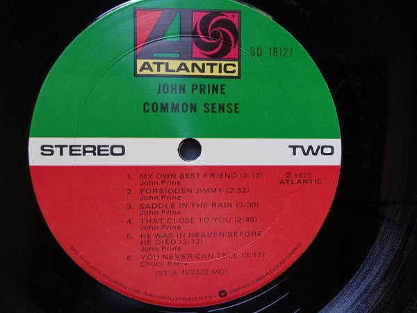 John Prine : Common Sense (LP, Album, Mon)