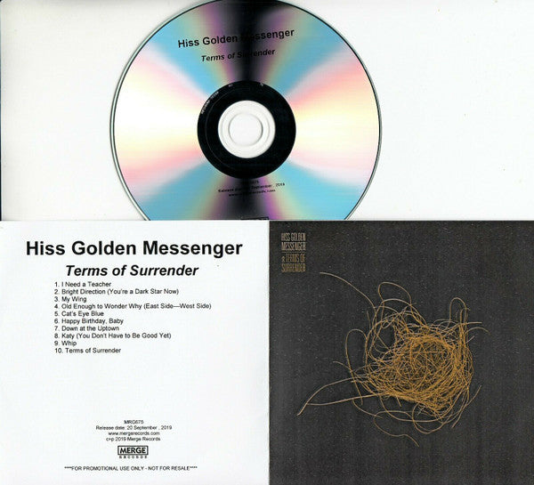 Hiss Golden Messenger : Terms Of Surrender (CDr, Album, Promo)