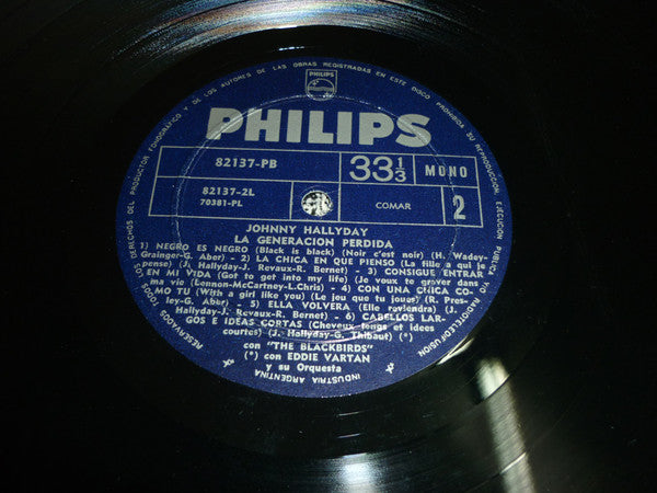 Johnny Hallyday : La Generacion Perdida (LP, Album, Mono)