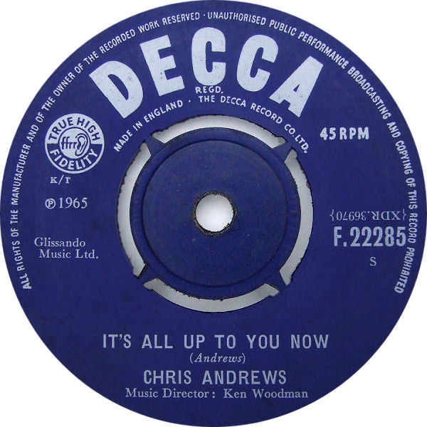 Chris Andrews (3) : To Whom It Concerns (7", Single)