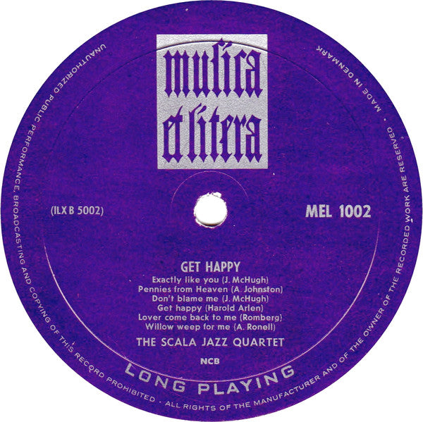 The Scala Jazz Quartet : Get Happy (LP, Mono)