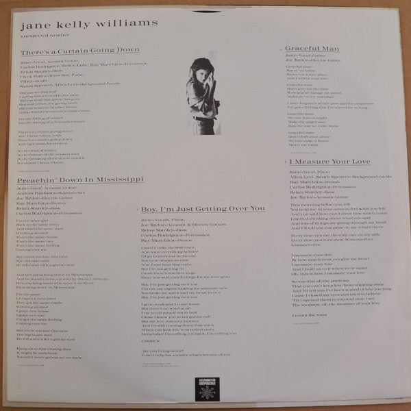 Jane Kelly Williams : Unexpected Weather (LP, Album, RP)