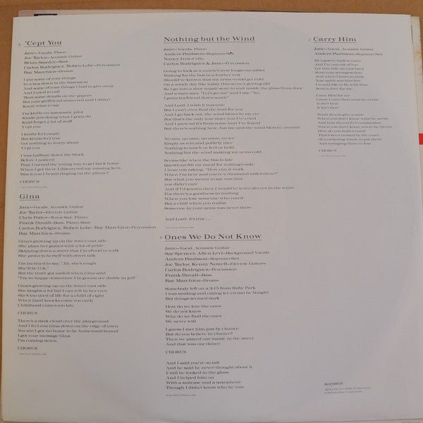 Jane Kelly Williams : Unexpected Weather (LP, Album, RP)