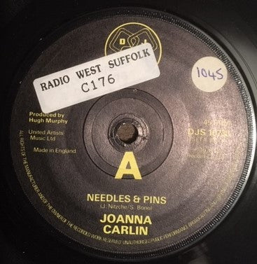 Joanna Carlin : Needles And Pins (7", Single)