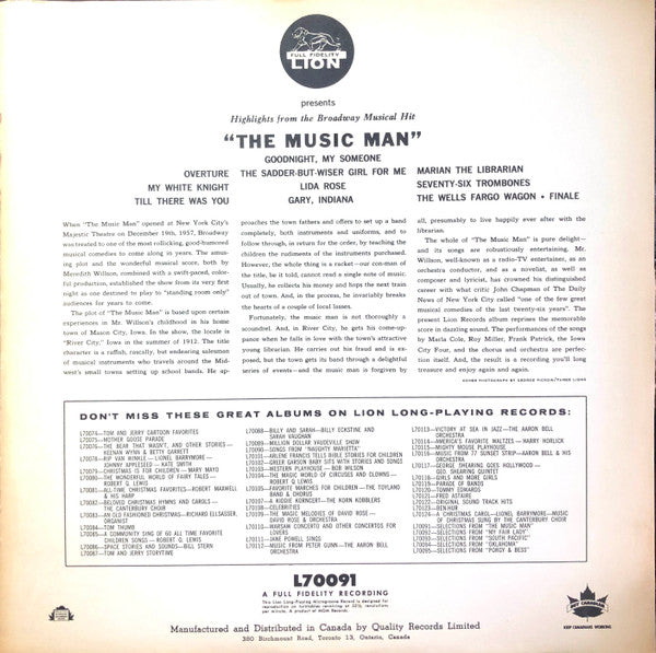 Various : The Music Man (LP, Mono)