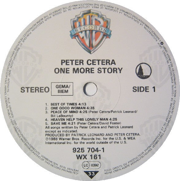 Peter Cetera : One More Story (LP, Album)