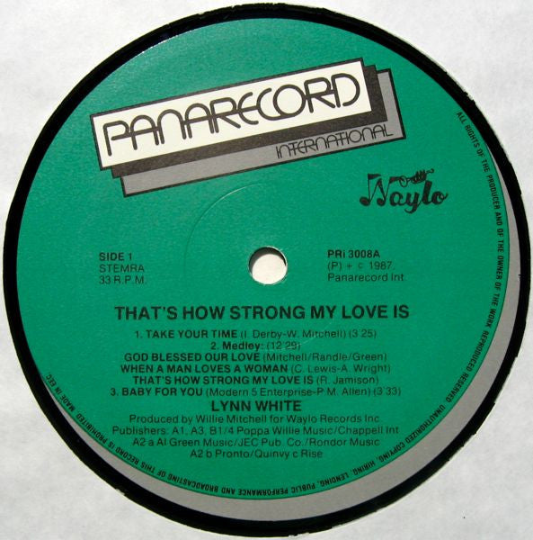 Lynn White : That's How Strong My Love Is (LP, Comp)
