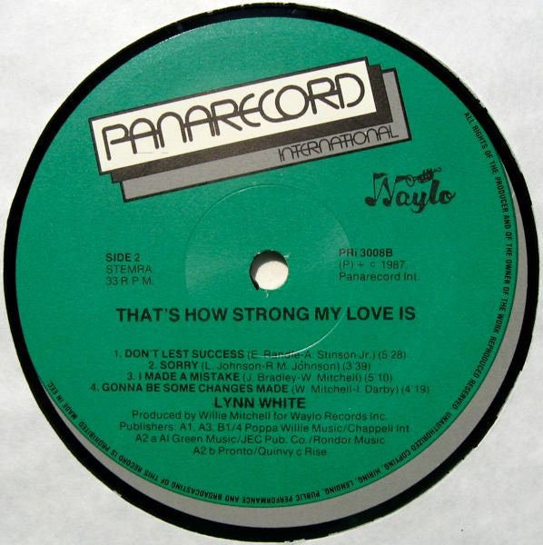 Lynn White : That's How Strong My Love Is (LP, Comp)