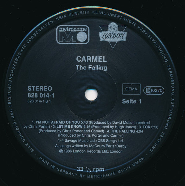 Carmel (2) : The Falling (LP, Album)