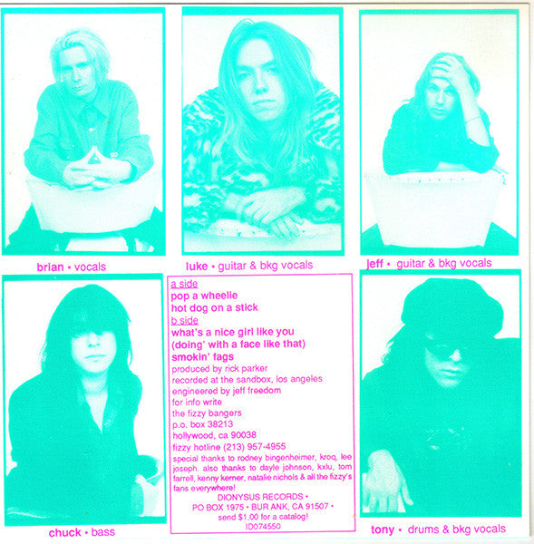 Fizzy Bangers : Pop A Wheelie (7", EP)