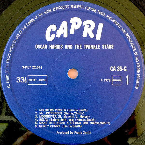 Oscar Harris And The Twinkle Stars : Oscar Harris And The Twinkle Stars (LP, Comp)