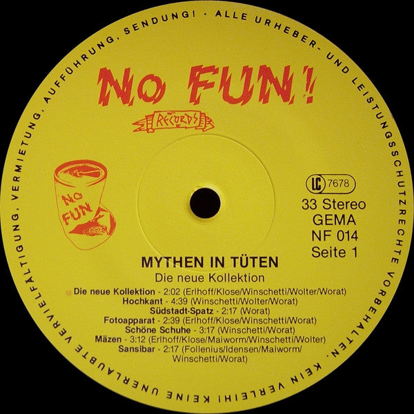 Mythen In Tüten : Die Neue Kollektion (LP, Album)