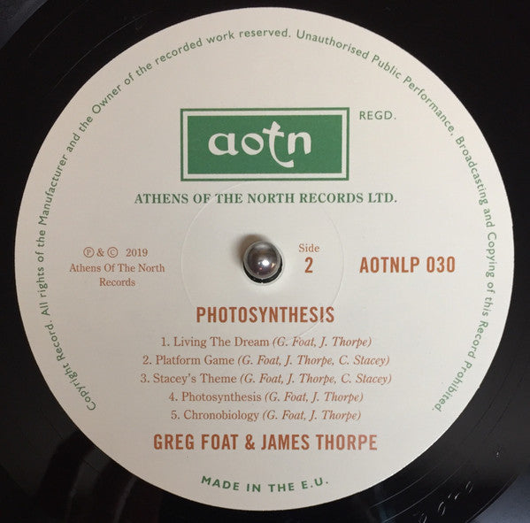 Greg Foat & James Thorpe (4) : Photosynthesis (LP, Album)