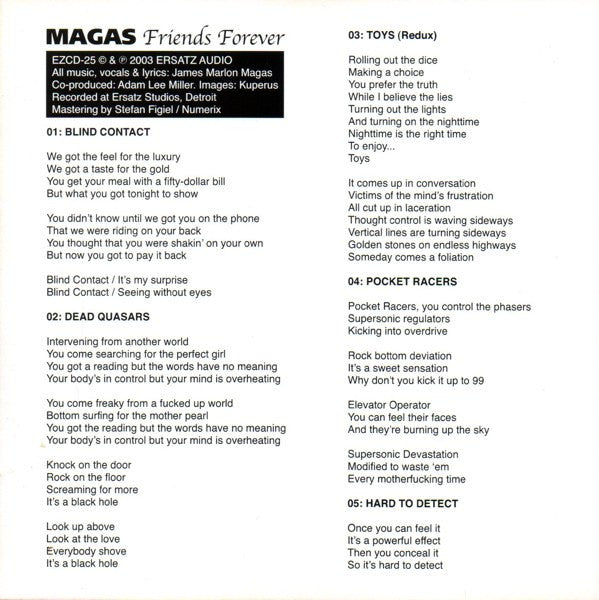 Magas : Friends Forever (CD, Album)