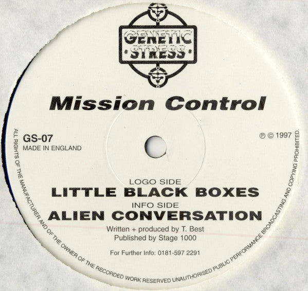 Mission Control (3) : Little Black Boxes / Alien Conversation (12")