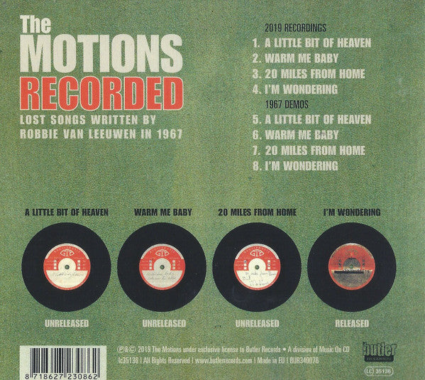 The Motions : Recorded (CD, Album)