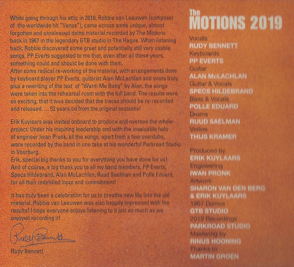 The Motions : Recorded (CD, Album)