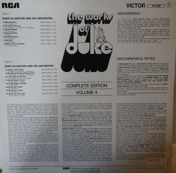Duke Ellington And His Orchestra : The Works Of Duke - Integrale Volume 4 (LP, Comp)