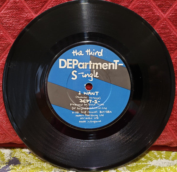 Department S : I Want / Monte Carlo Or Bust (7", Single, CBS)