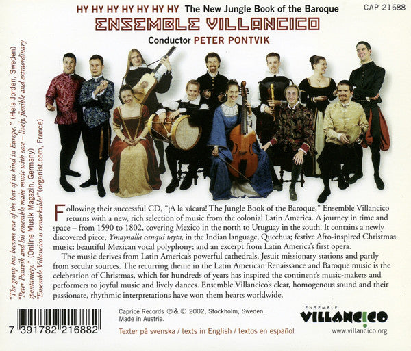 Ensemble Villancico, Peter Pontvik : Hy Hy Hy Hy Hy Hy Hy - The New Jungle Book Of The Baroque (CD, Album)