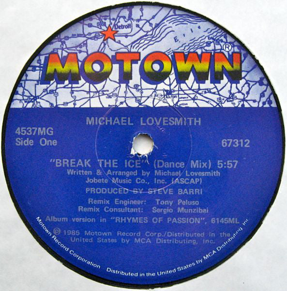 Michael Lovesmith : Break The Ice (12")