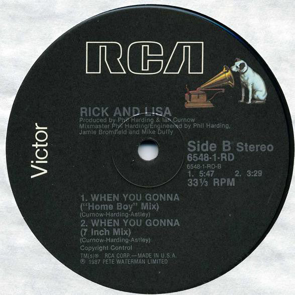 Rick Astley And Lisa Fabien : When You Gonna (12")