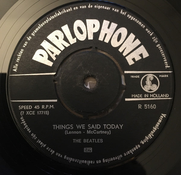 The Beatles : A Hard Day's Night (7", Single, Mono, Dar)