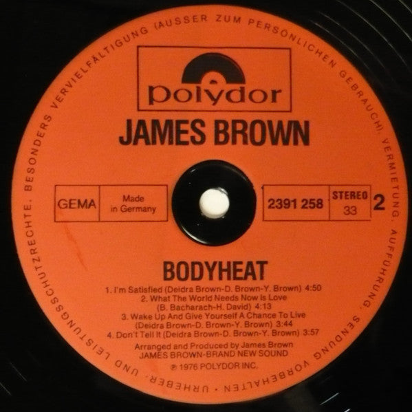 James Brown : Bodyheat (LP, Album)
