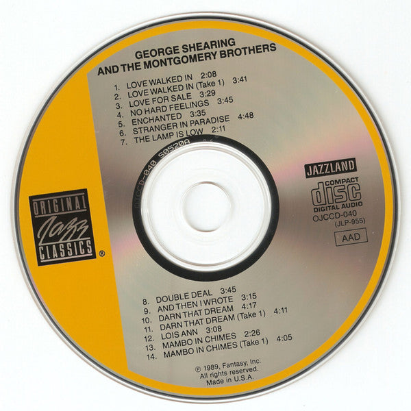 George Shearing And The Montgomery Brothers : George Shearing And The Montgomery Brothers (CD, Album, RE, RM)