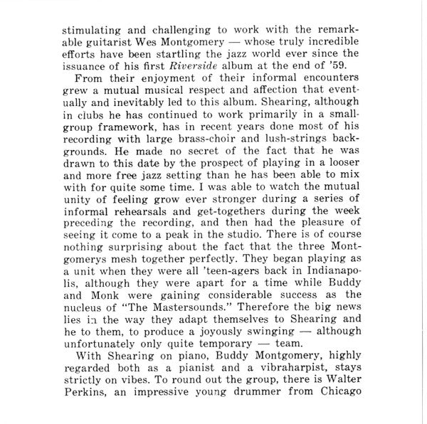 George Shearing And The Montgomery Brothers : George Shearing And The Montgomery Brothers (CD, Album, RE, RM)